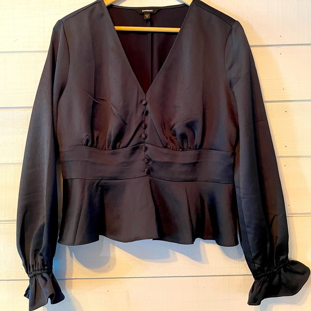 Express. dark green blouse. size medium